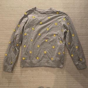 Pacsun grey smiley face crew neck 😃